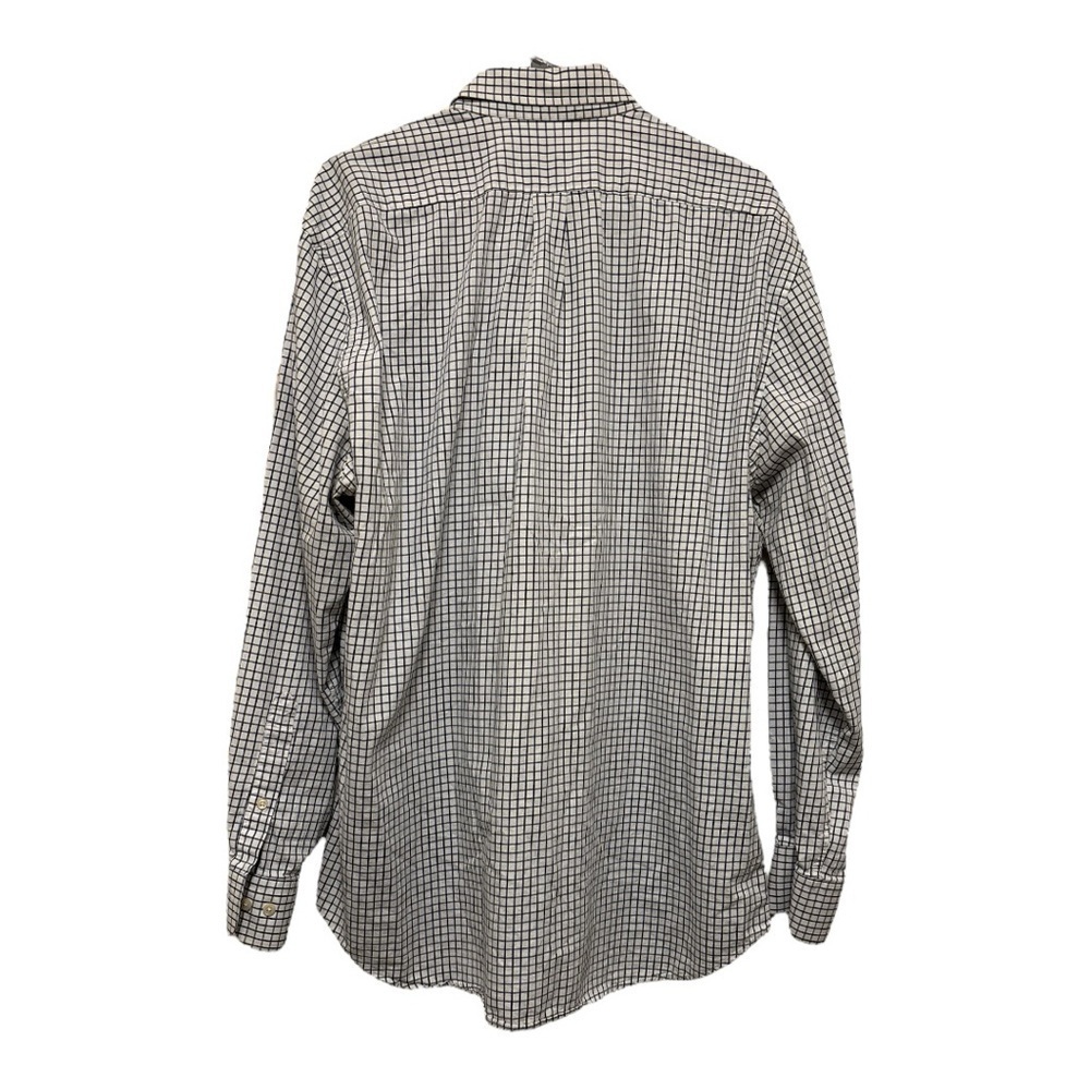 Peter Millar Black and White Checkered Casual Button Down Shirt - Picture 2 of 3